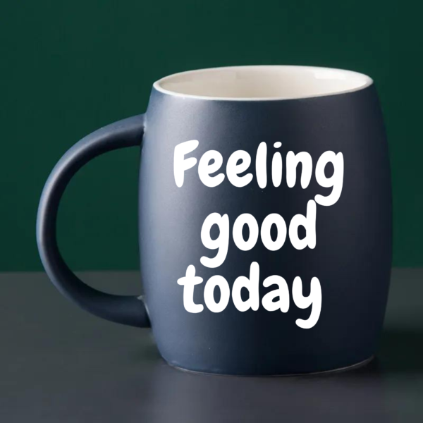 Feeling good today .blue mug 16.91oz